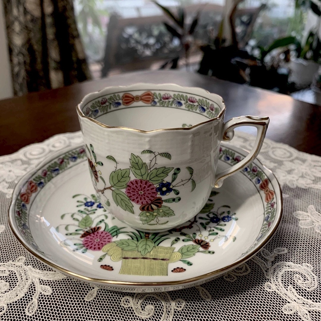 Herend - ヘレンド インドの華 多彩色コーヒーカップ&ソーサーの通販
