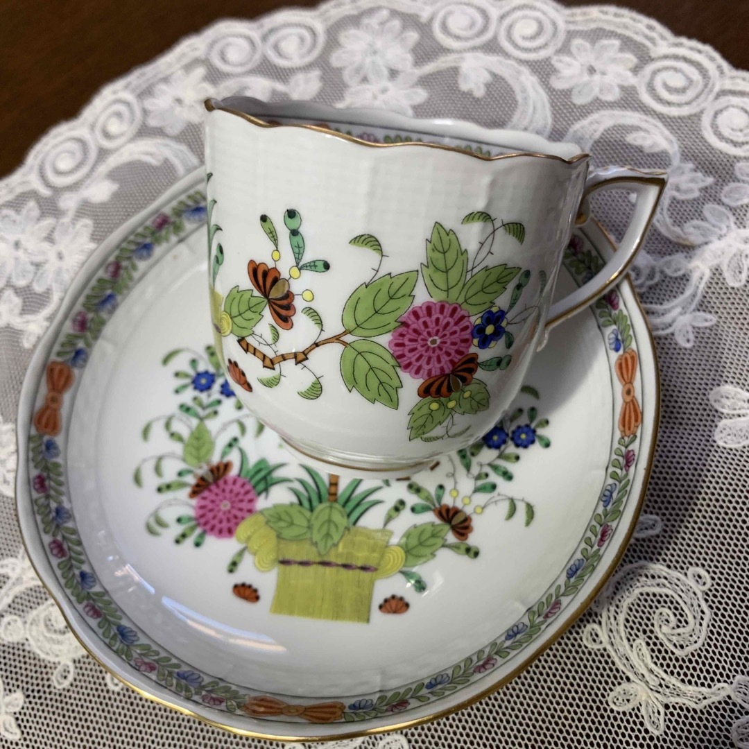 Herend - ヘレンド インドの華 多彩色コーヒーカップ&ソーサーの通販