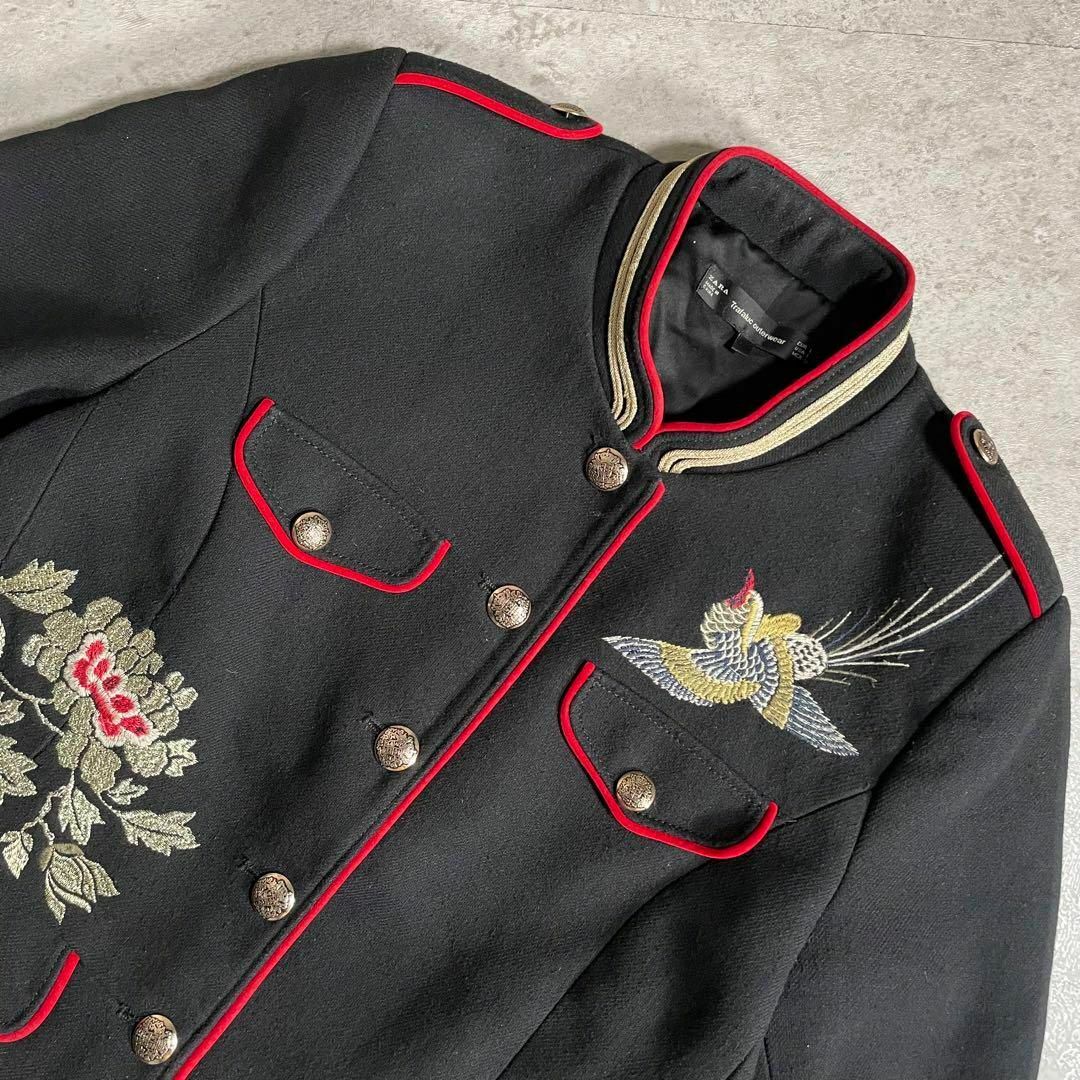即完売 ZARA ナポレオンジャケット 刺繍和柄 ファラオジャケット 金ボタン