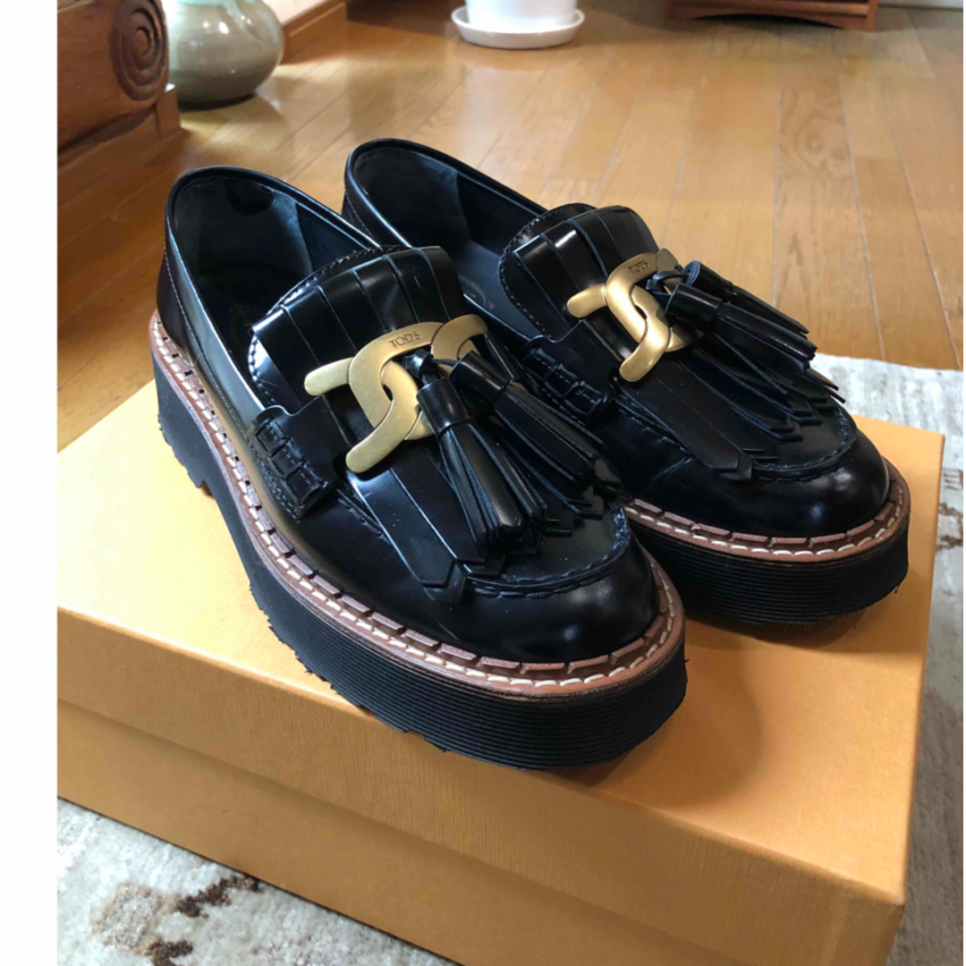 TOD'S - TOD'S ケイト レザー ローファーブラック 37の通販 by gab 's ...