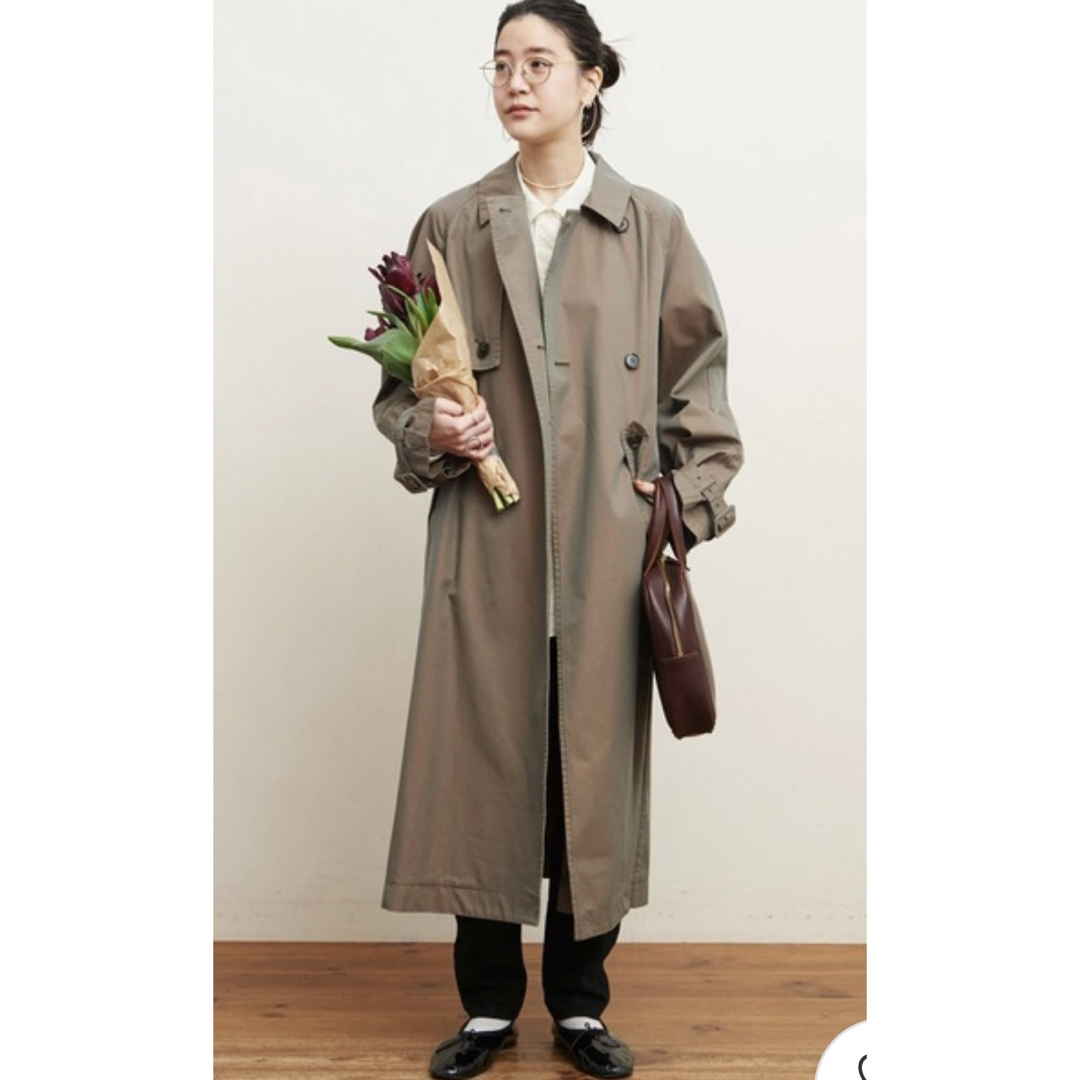 ジャケット/アウターfig london  交織シャンブレー　double trench coat