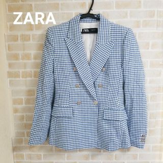 ザラ(ZARA)の【本日削除/最終値下】ZARA チェック柄テーラードジャケット(テーラードジャケット)