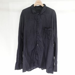 COMOLI コモリ 長袖シャツ 22SS V01-02015 シルクパイピング シャツ ダークネイビー系 2【美品】