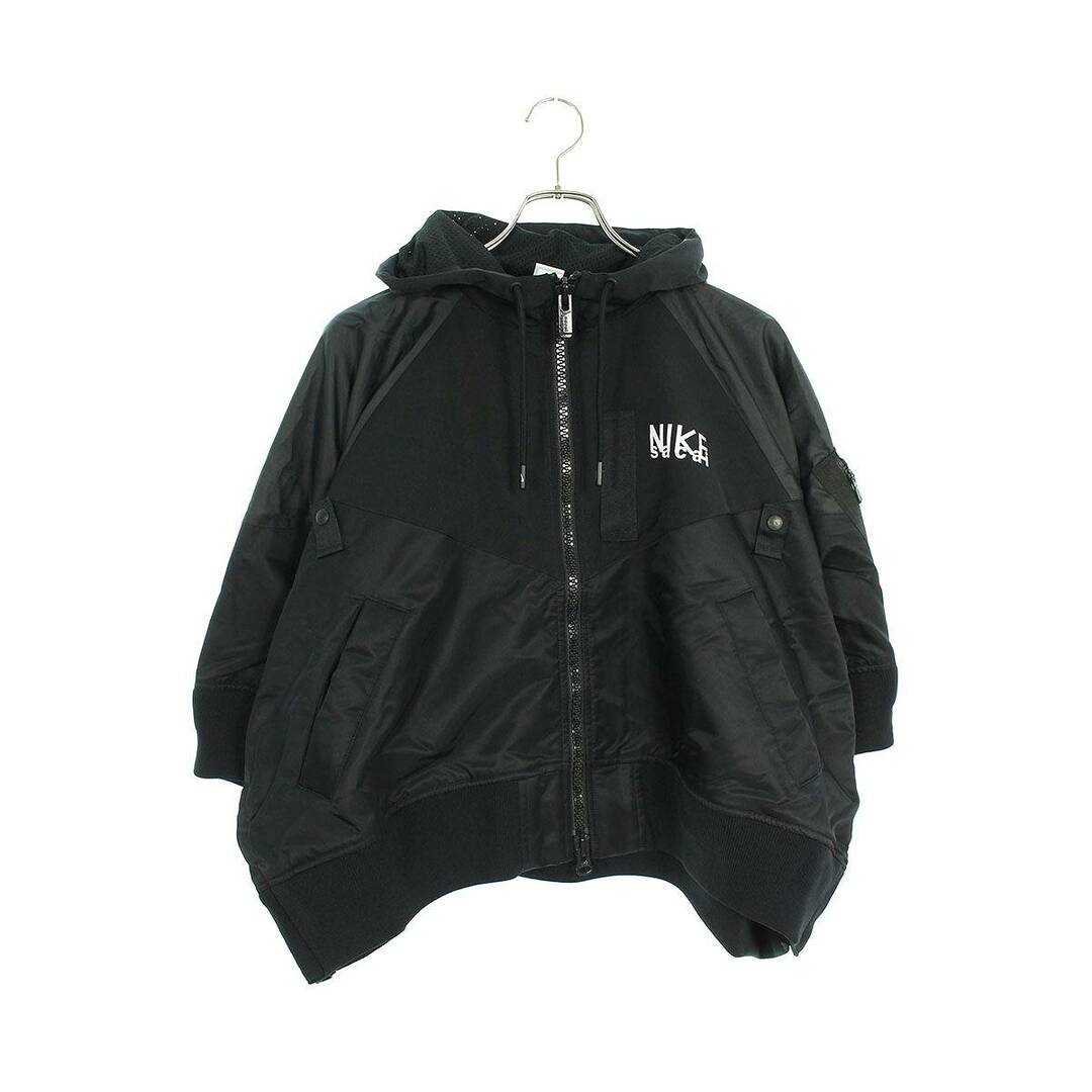 ブルゾンナイキ ×サカイ Sacai  Full zip HD jacket DQ9049-010 ロゴプリントナイロンブルゾン レディース XS