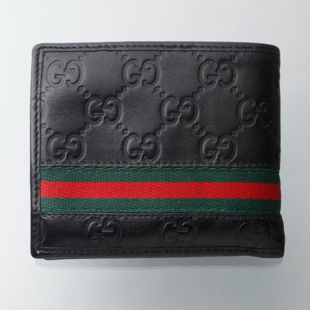 K3535M グッチ シマ シェリーライン 二つ折り 財布 イタリア製