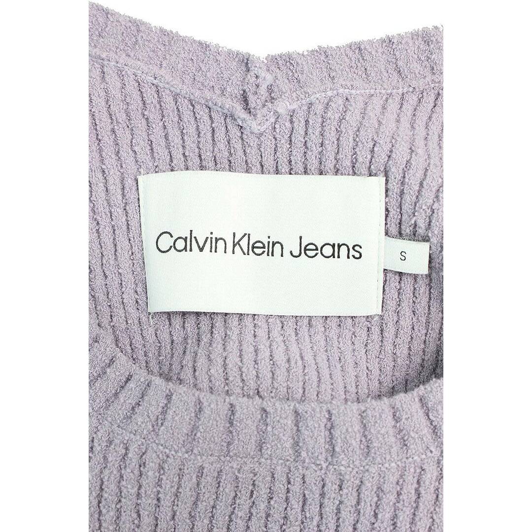 Calvin Klein(カルバンクライン)のカルバンクラインジーンズ  J221665 モノグラム刺繍ニットタンクトップ レディース S レディースのトップス(タンクトップ)の商品写真