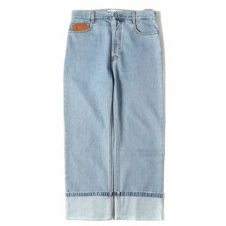 LOEWE ロエベ パンツ サイズ:46 23AW ウォッシュ加工 フィッシャーマン ジーンズ Fisherman Jeans H526Y11W07 ボトムス デニム パンツ ロールアップ インディゴ ブルー イタリア製 【メンズ】