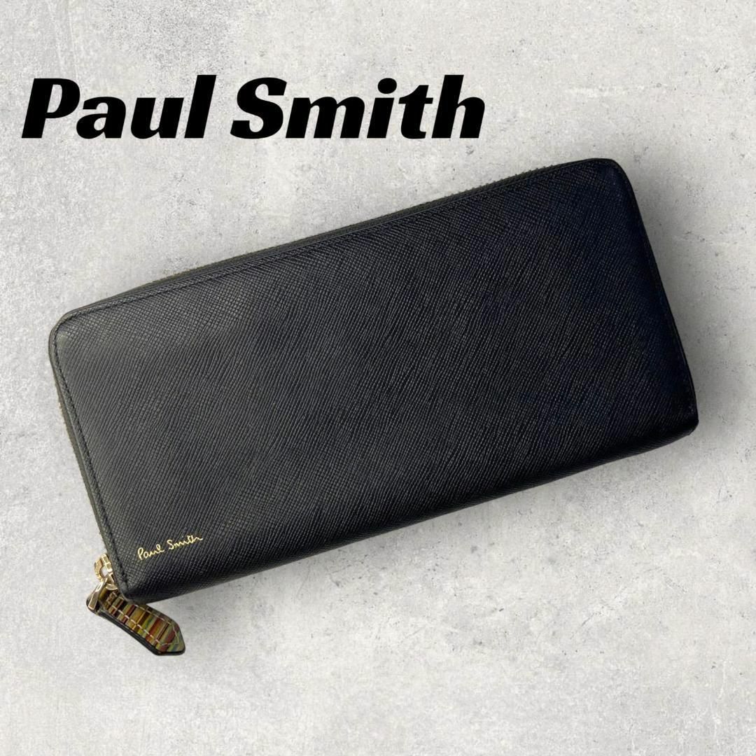 Paul Smith - 【良品】Paul Smith 長財布 ブラック×ワインレッド ...