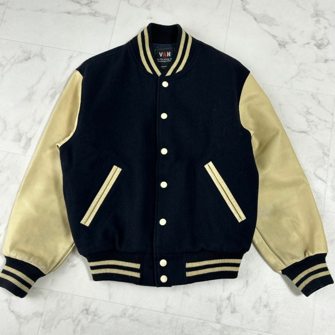 VAN JACKET 牛革 レザー スタジャン - sorbillomenu.com