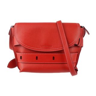 ジェイアンドエムデヴィッドソン(J&M DAVIDSON)のJ&M Davidson ジェイアンドエムデヴィッドソン  THE BELT POUCH ザ ベルトポーチ ショルダーバッグ  レザー   レッド シルバー金具  ポシェット 【本物保証】(ショルダーバッグ)