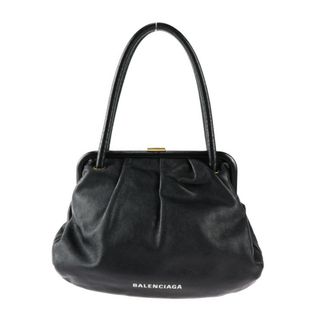 バレンシアガ(Balenciaga)のBALENCIAGA バレンシアガ バッグ  ハンドバッグ 638710 レザー   ブラック ゴールド金具  ショルダーバッグ がま口 【本物保証】(ハンドバッグ)