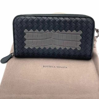 ボッテガ(Bottega Veneta) 革 長財布(メンズ)（ブラック/黒色系）の