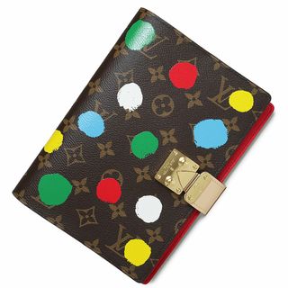 ルイヴィトン(LOUIS VUITTON)のルイ ヴィトン 草間彌生 LV×YK クヴェルテュール カルネ ポール ペインティッド ドット ノートカバー モノグラム ブラウン レッド マルチカラー 茶 赤 ゴールド金具 GI0887 LOUIS VUITTON（新品・未使用品）(その他)