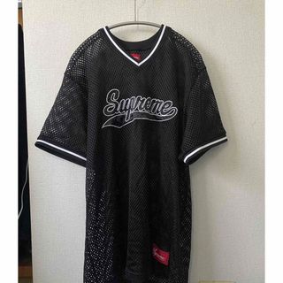 シュプリーム(Supreme)のSupreme Mesh Baseball Top Lサイズ 黒(Tシャツ/カットソー(半袖/袖なし))