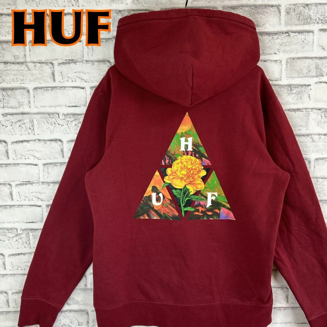 HUF - HUF ハフ パーカー トライアングルロゴフラワー バックプリント