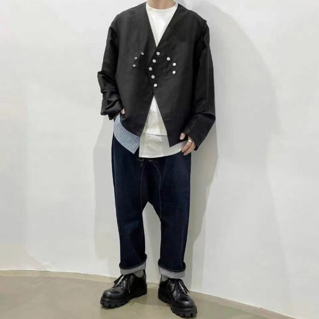 NAMACHEKO SKAFTBLADEN JACKET ノーカラージャケット