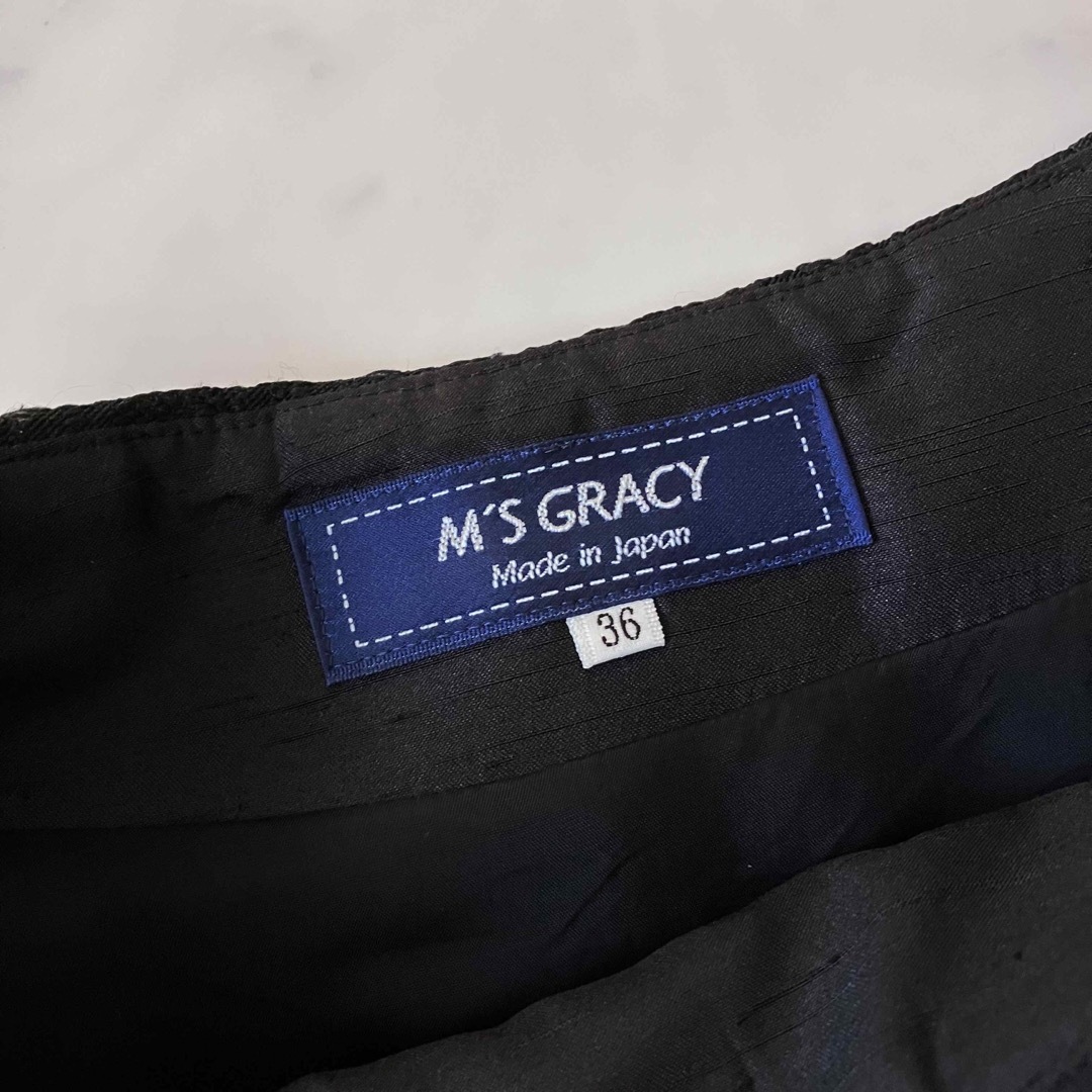M'S GRACY - エムズグレイシー リボン柄 スカート 36 webカタログ掲載
