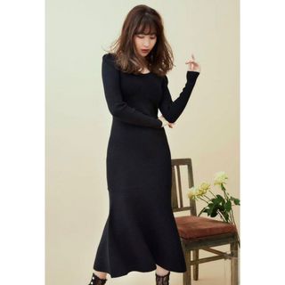 ハーリップトゥ(Her lip to)のHer lip to Sparkle Ribbed-Knit Dress(ロングワンピース/マキシワンピース)