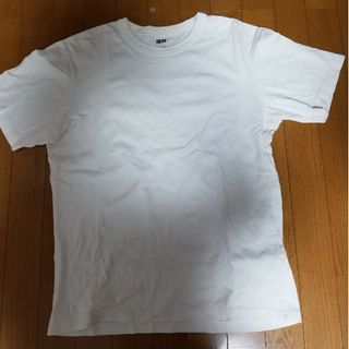 ユニクロ(UNIQLO)の2月末で処分予定②ユニクロ　メンズ　白　Ｔシャツ　訳あり(Tシャツ/カットソー(半袖/袖なし))