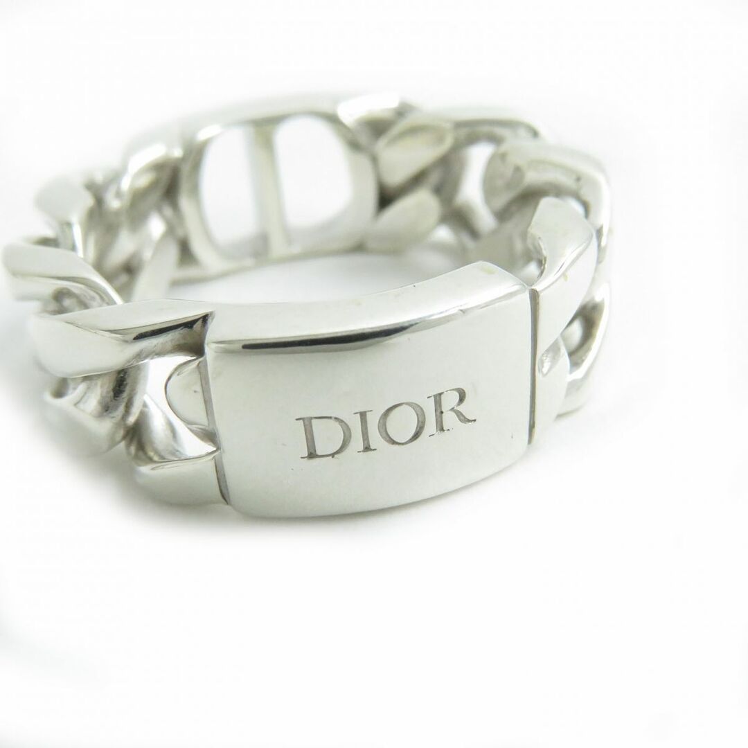 極美品△DIOR ディオール オム CD ICON／CD アイコン チェーンリング 指輪 Ag925 L 23号相当 シルバー 重量：13.8ｇ メンズ オススメ◎