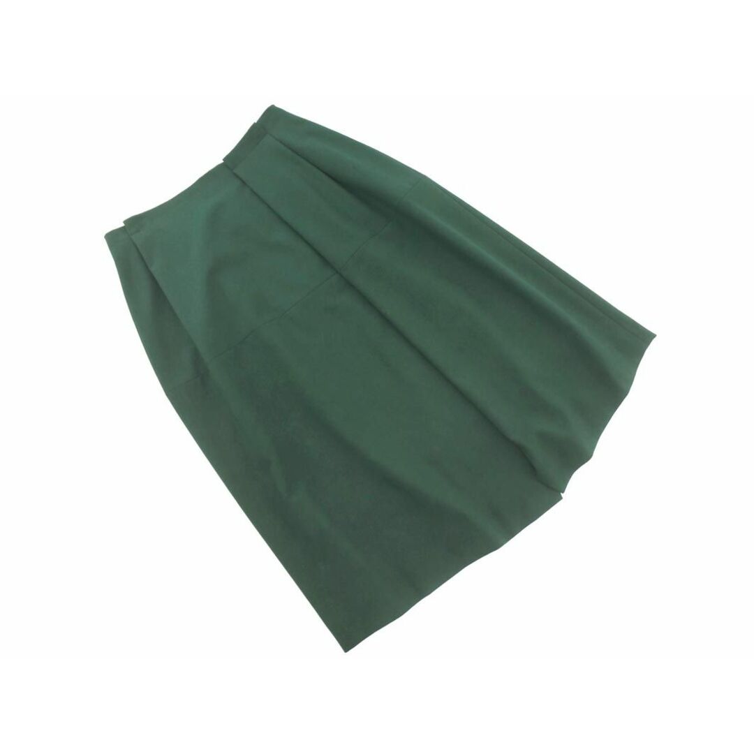 aquagirl(アクアガール)のaquagirl アクアガール タック Aライン 台形 スカート size38/緑 ◇■ レディース レディースのスカート(ロングスカート)の商品写真