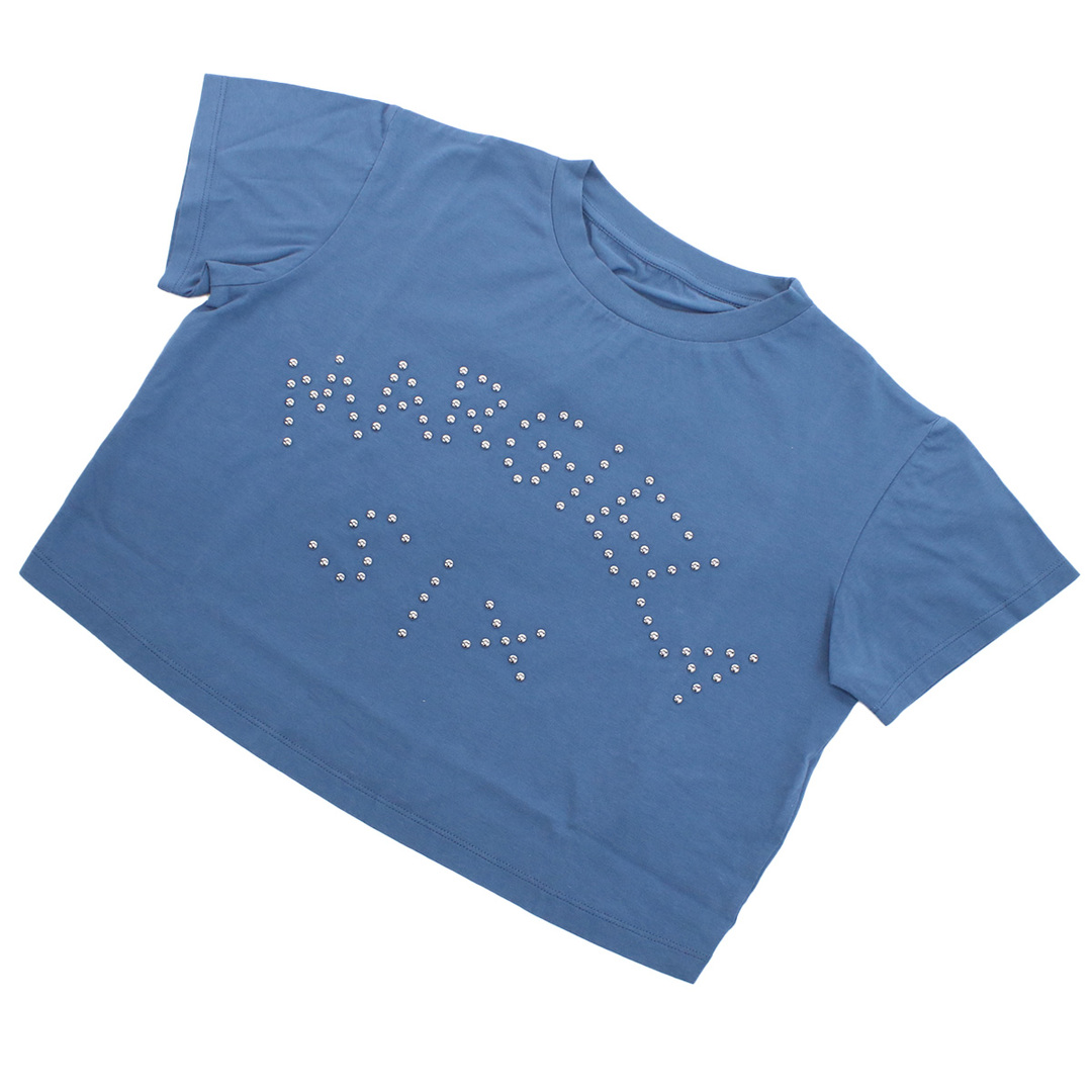 MM6(エムエムシックス)のMM6 エムエムシックス S62GD0121 Tシャツ ブルー系 レディース レディースのトップス(Tシャツ(半袖/袖なし))の商品写真