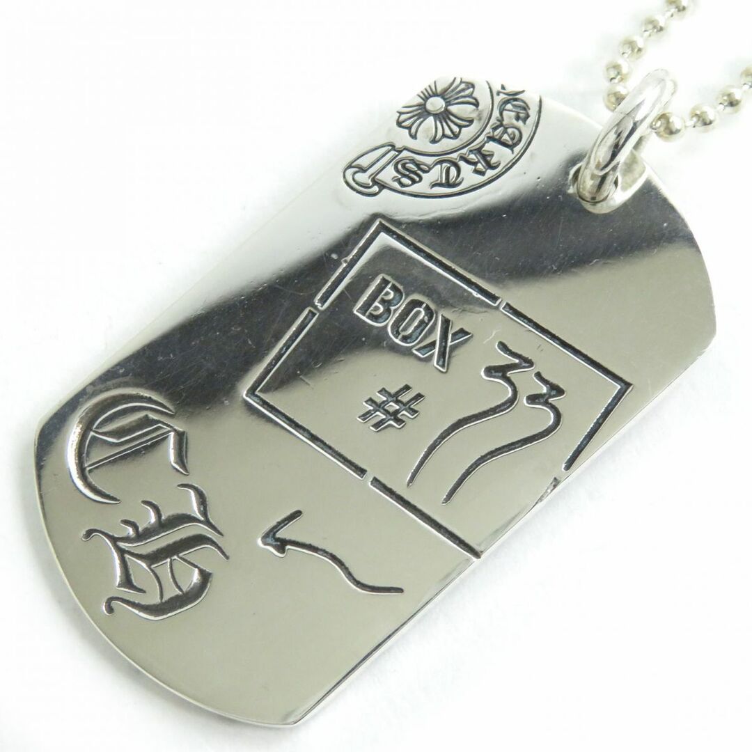 美品△クロムハーツ SV925 DOG TAG AOYAMA 20TH CH 青山20周年記念 ドッグタグ ネックレストップ ボールチェーン 30インチ シルバー 36.56g