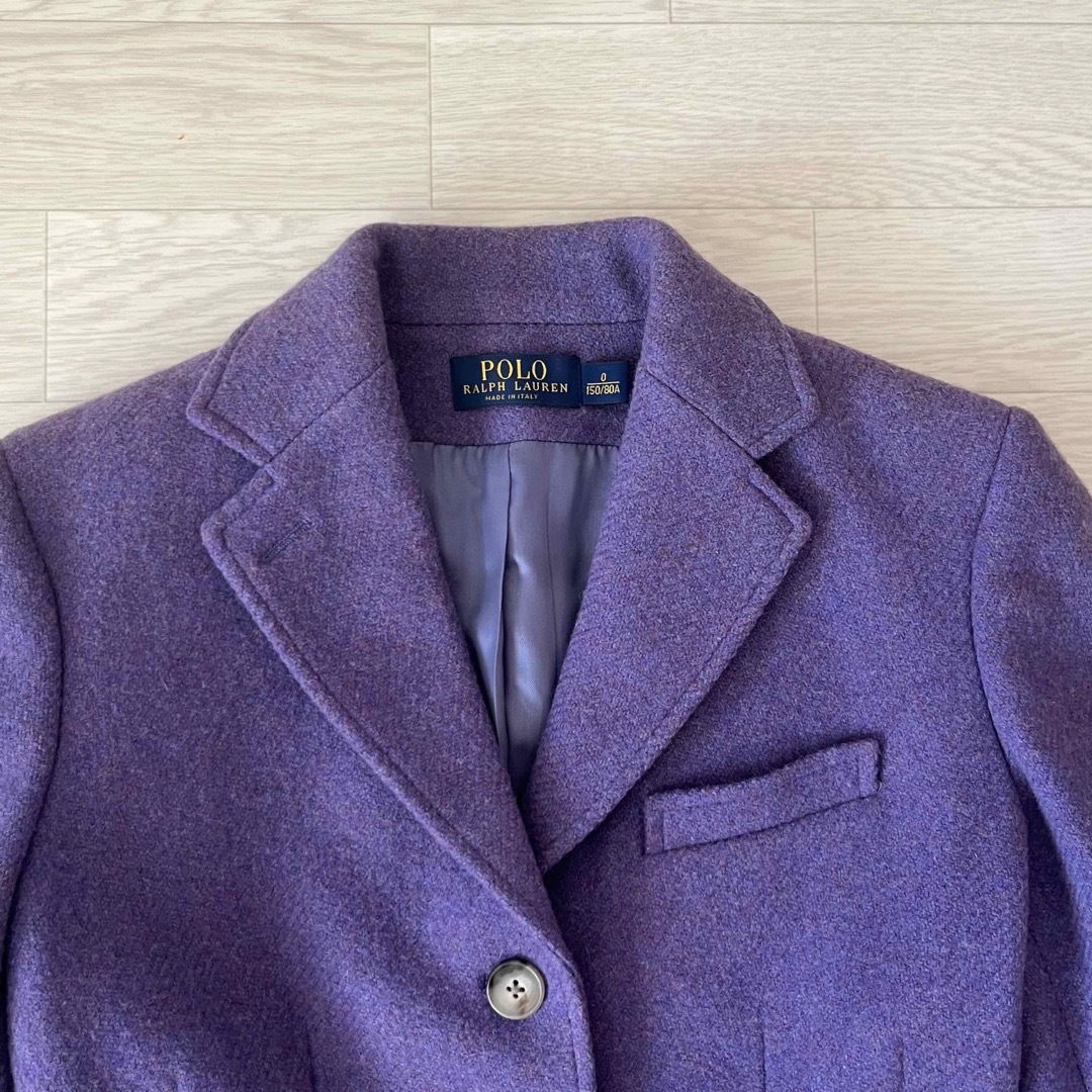 希少カラー✨美品 ポロラルフローレン 高級ウールジャケット 紫 L イタリア製