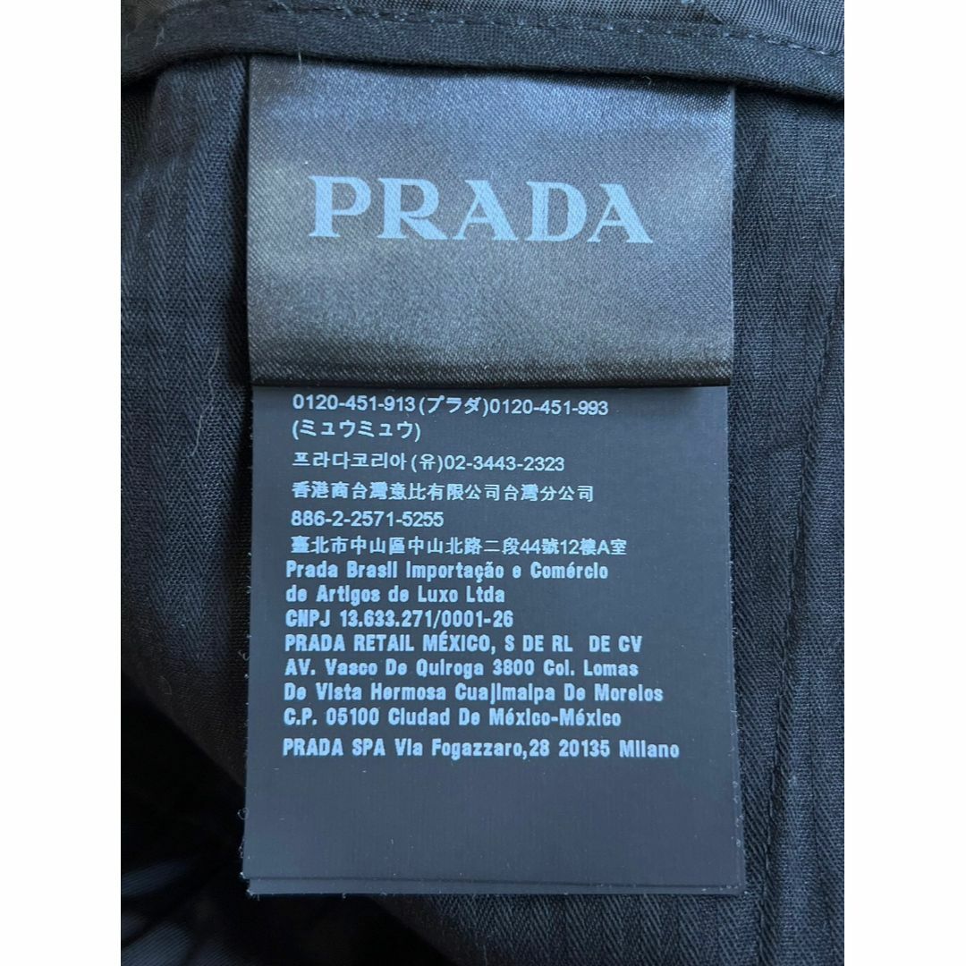 【極美品】PRADA プラダトライアングルロゴ プレート ナイロン パンツ46サイズウエスト