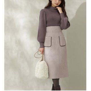 プロポーションボディドレッシング(PROPORTION BODY DRESSING)の【タグ付き未使用】PROPORTION♡フロントポケットタイトスカート(ベージュ(ひざ丈スカート)