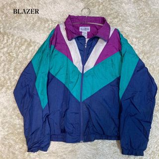 80s.90s 古着 ヴィンテージ BLAZER ナイロンジャケット L(ナイロンジャケット)