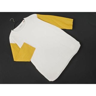 ジャーナルスタンダード(JOURNAL STANDARD)のJOURNAL STANDARD ジャーナルスタンダード 切替 Tシャツ sizeL/白ｘマスタード ◇■ メンズ(Tシャツ/カットソー(七分/長袖))