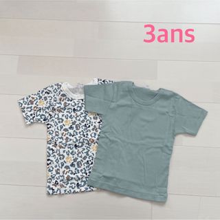 プチバトー(PETIT BATEAU)のプチバトー　半袖Tシャツ2枚組　3ans (下着)