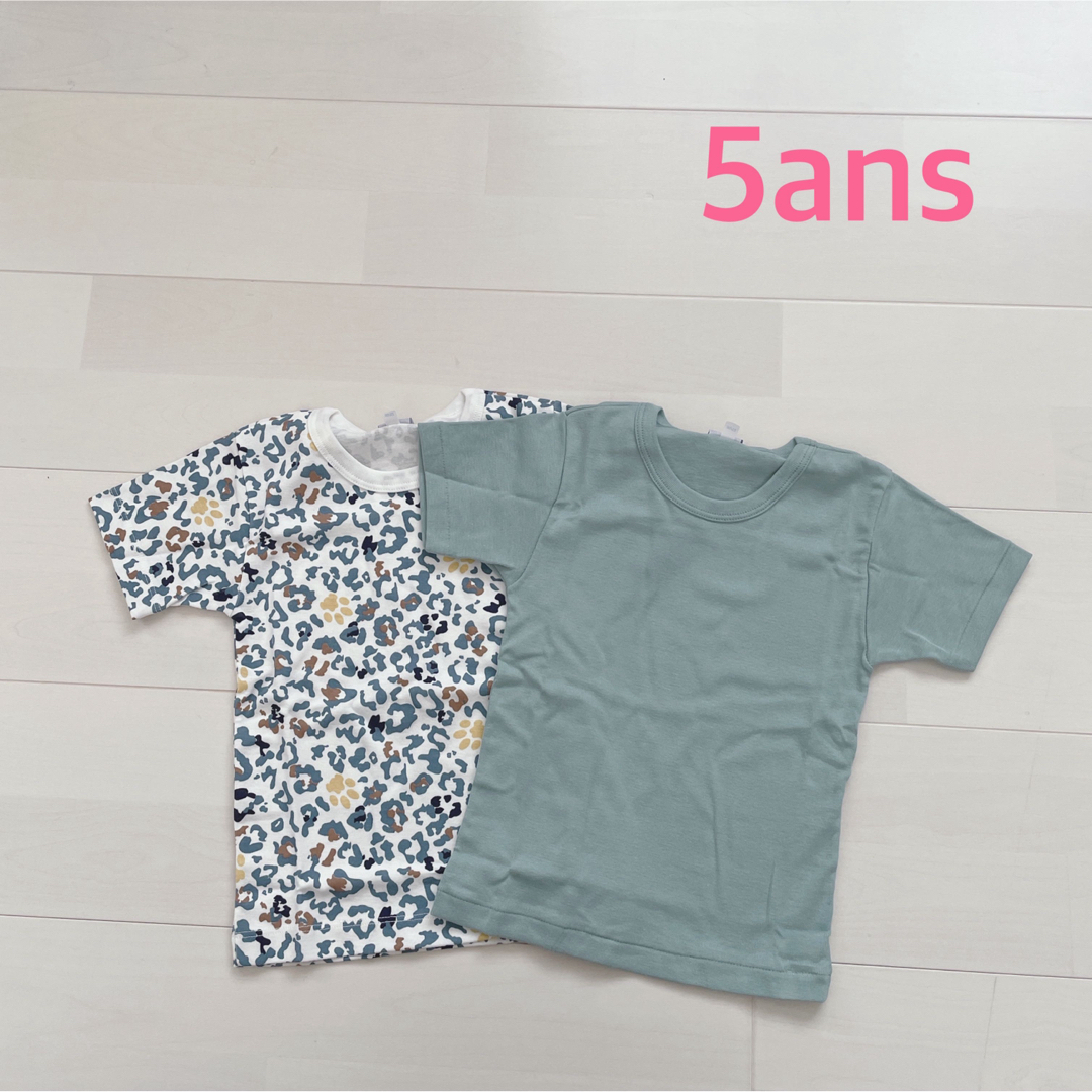 PETIT BATEAU(プチバトー)のプチバトー　半袖Tシャツ2枚組　5ans  キッズ/ベビー/マタニティのキッズ服男の子用(90cm~)(下着)の商品写真