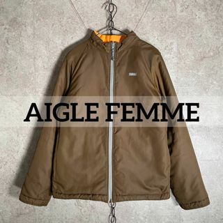 エーグル(AIGLE)のAIGLE FEMME ナイロンジャンパー リバーシブル アウトドア キャンプ(ブルゾン)