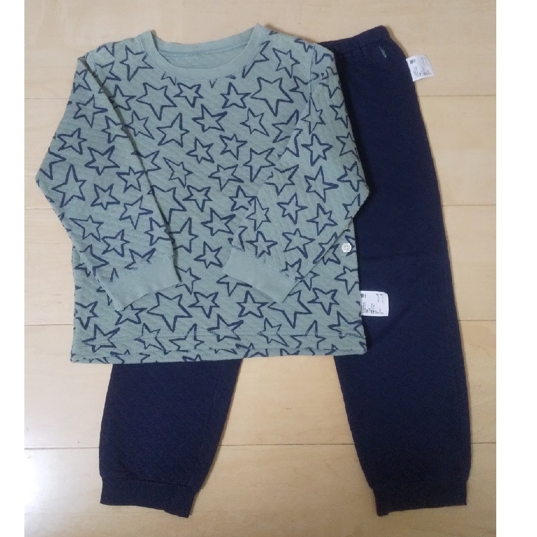 UNIQLO(ユニクロ)のUNIQLO　キルトパジャマ110 ３着セット キッズ/ベビー/マタニティのキッズ服男の子用(90cm~)(パジャマ)の商品写真