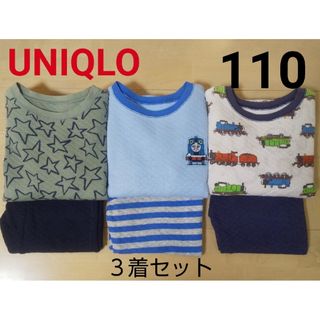 ユニクロ(UNIQLO)のUNIQLO　キルトパジャマ110 ３着セット(パジャマ)