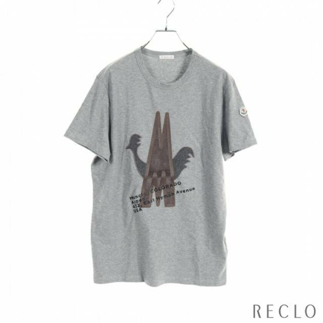 MONCLER(モンクレール)の Tシャツ フロント ロゴ コットン グレー メンズのトップス(Tシャツ/カットソー(半袖/袖なし))の商品写真