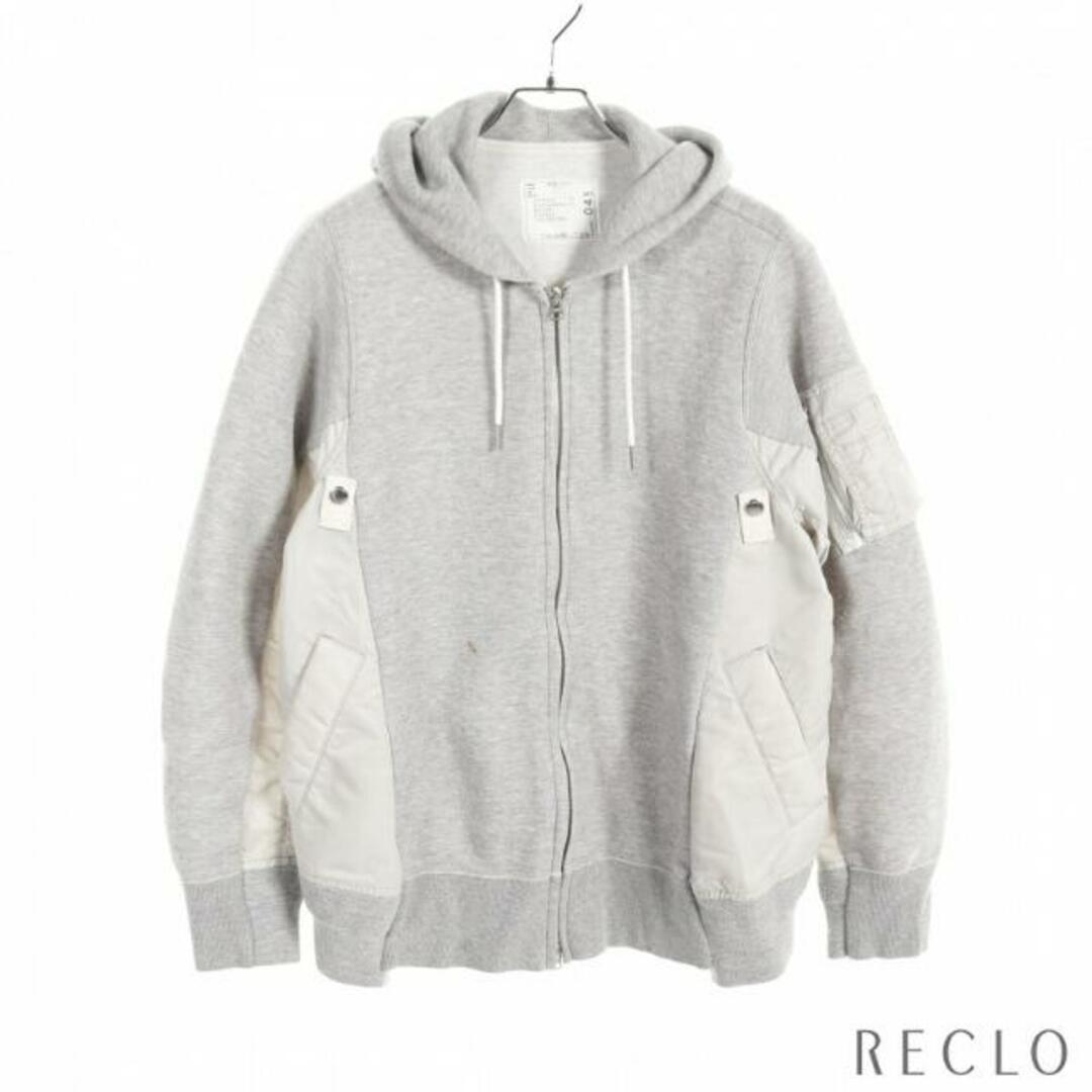 sacai - Sponge Sweat x MA-1 Zip Up Hoodie ジップアップパーカー