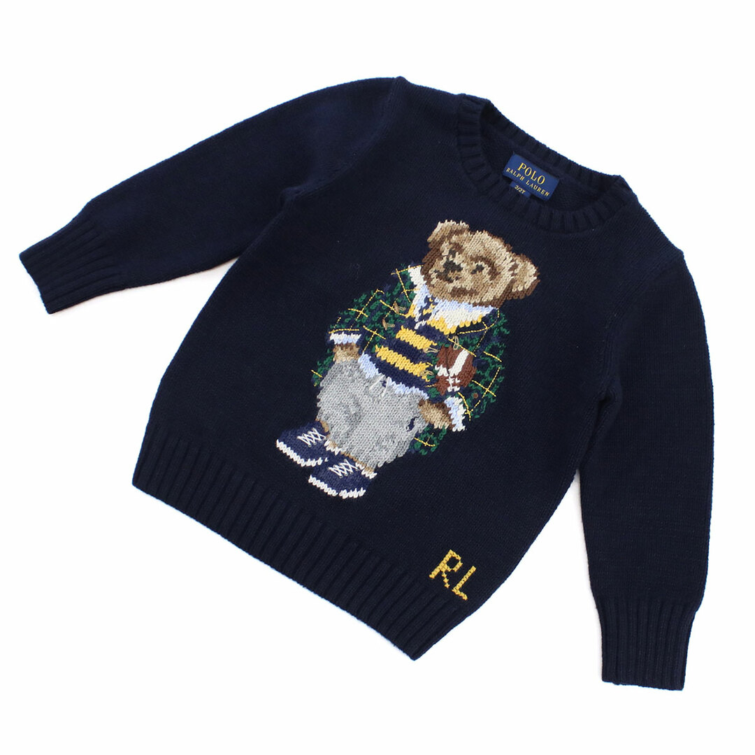 Ralph Lauren(ラルフローレン)のRALPH LAUREN ラルフローレン 3.21878E+11 ニット NAVY ネイビー系 ベビー キッズ/ベビー/マタニティのベビー服(~85cm)(ニット/セーター)の商品写真