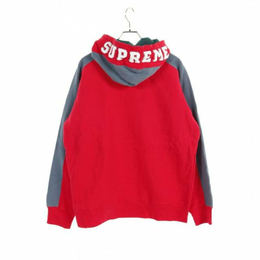 Supreme(シュプリーム)のPaneled Hooded Sweatshirt プルオーバーパーカー コットン レッド ブルーグレー 18AW メンズのトップス(パーカー)の商品写真