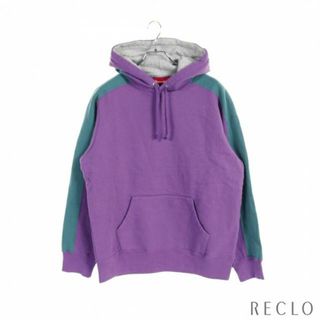 シュプリーム(Supreme)のPaneled Hooded Sweatshirt プルオーバーパーカー コットン パープル グリーン 18AW(パーカー)