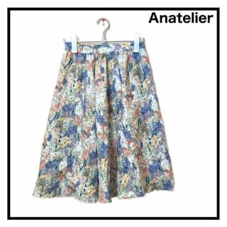 アナトリエ(anatelier)の【Anatelier】　アナトリエ　花柄　ひざ丈スカート　レディース　フレア(ひざ丈スカート)