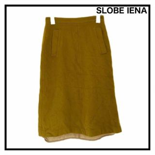 スローブイエナ(SLOBE IENA)のスローブイエナ　ひざ丈スカート　ゴールド　きれいめ　上品　高級　ウール100%(ロングスカート)