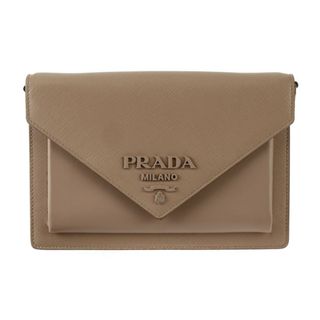 再出品 PRADA プラダ  サフィアーノ ミニ 財布 ベージュ ゴールド