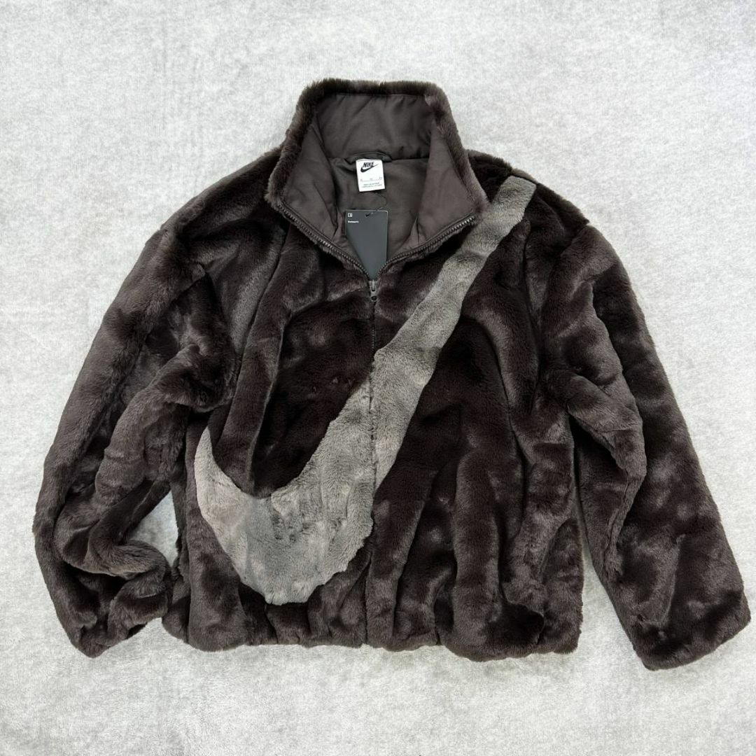 NIKE - 新品 NIKE XLサイズ BIG SWOOSH FAUX FUR JACKETの通販 by