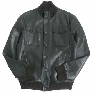 USED(ユーズドフルギ) レザーフーデッドジップアップブルゾン メンズ