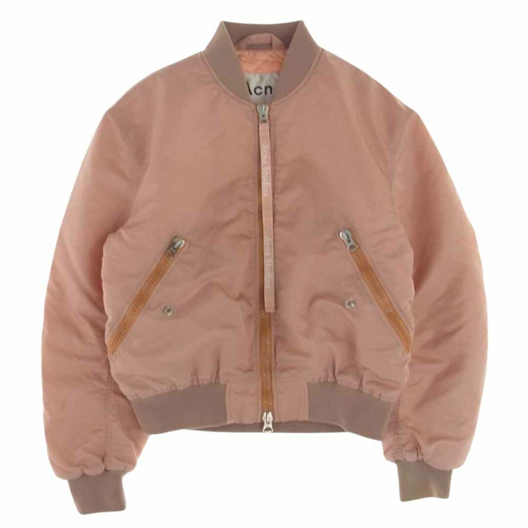 ACNE STUDIOS アクネストゥディオズ ブルゾン 17AW 120173 CLEA Bomber MA1 ボンバージャケット ブルゾン  フライトジャケット ピンク系【中古】 | フリマアプリ ラクマ