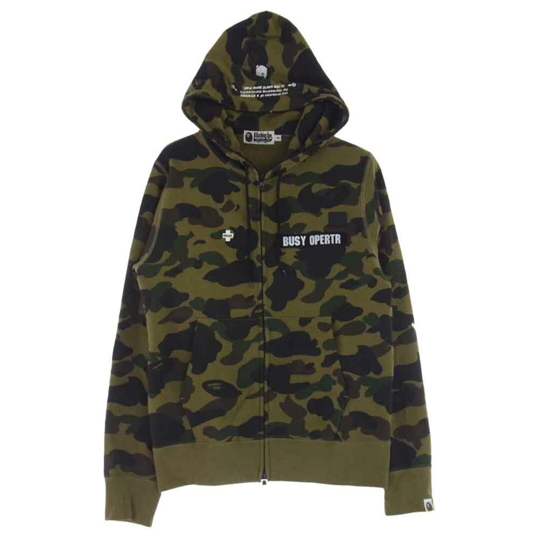 A  BATHING APE ベイプ ロゴ カモフラ フルジップ パーカー