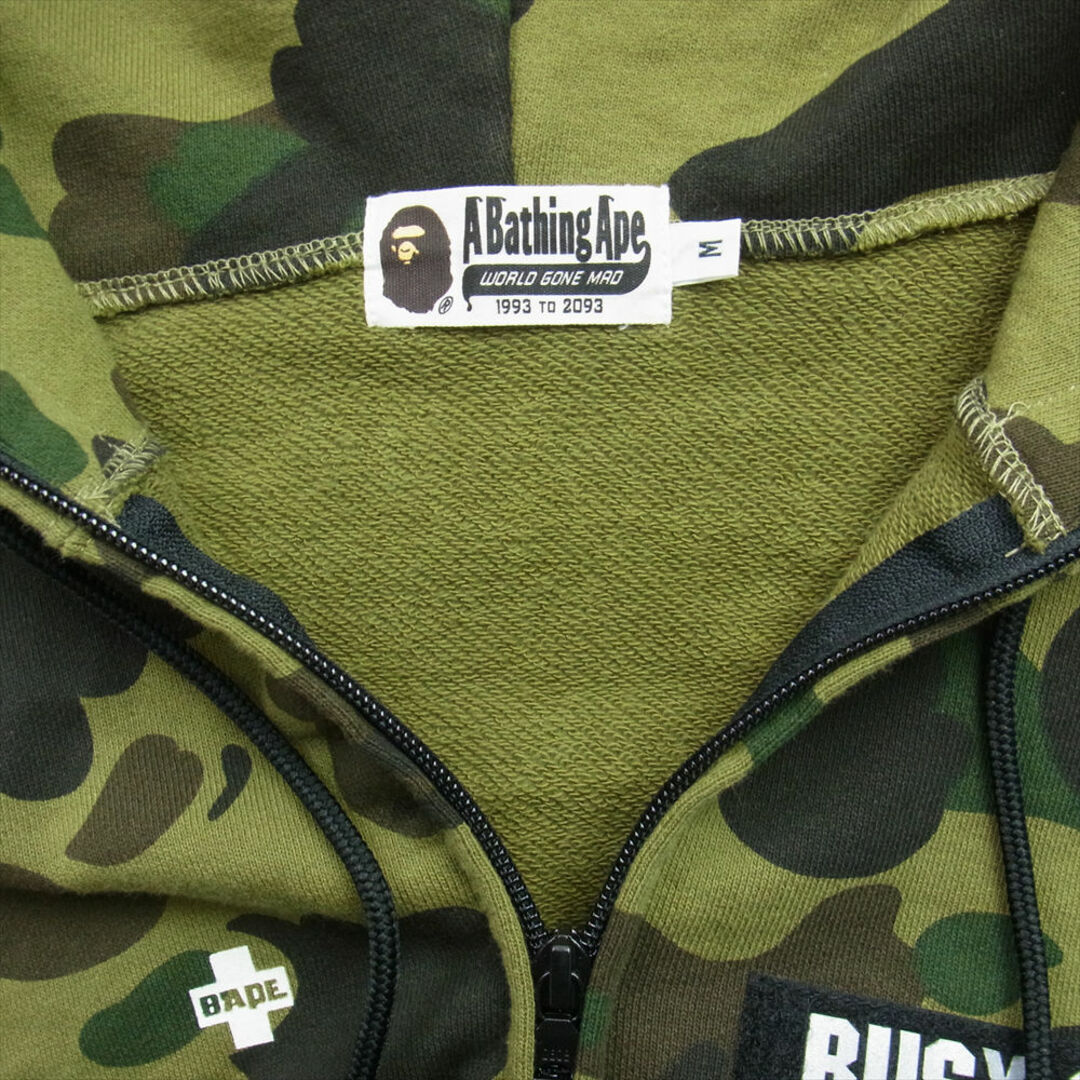 A BATHING APE(アベイシングエイプ)のA BATHING APE アベイシングエイプ パーカー 001ZPA301019X BUSY OPERTR ワッペン ロゴ カモフラ フルジップ パーカー マルチカラー系 M【中古】 メンズのトップス(パーカー)の商品写真